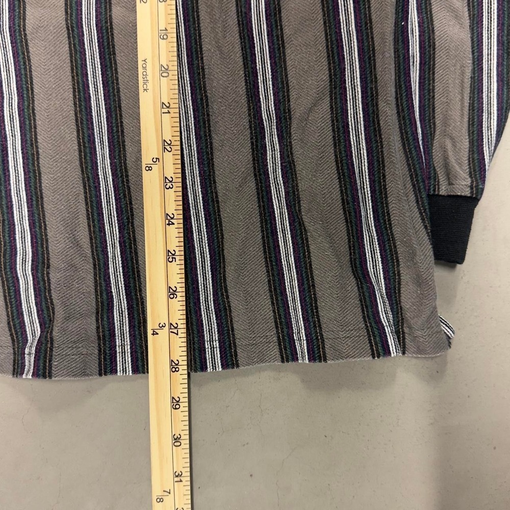 Vintage 90s striped long sleeve Henley shirt - Picture 5 of 6